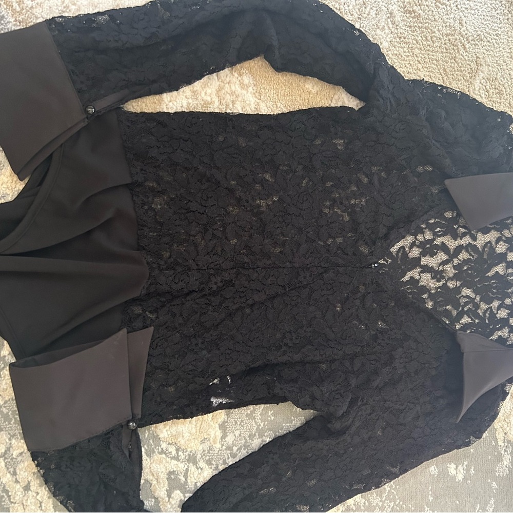 Elegant Black Lace Bodysuit
